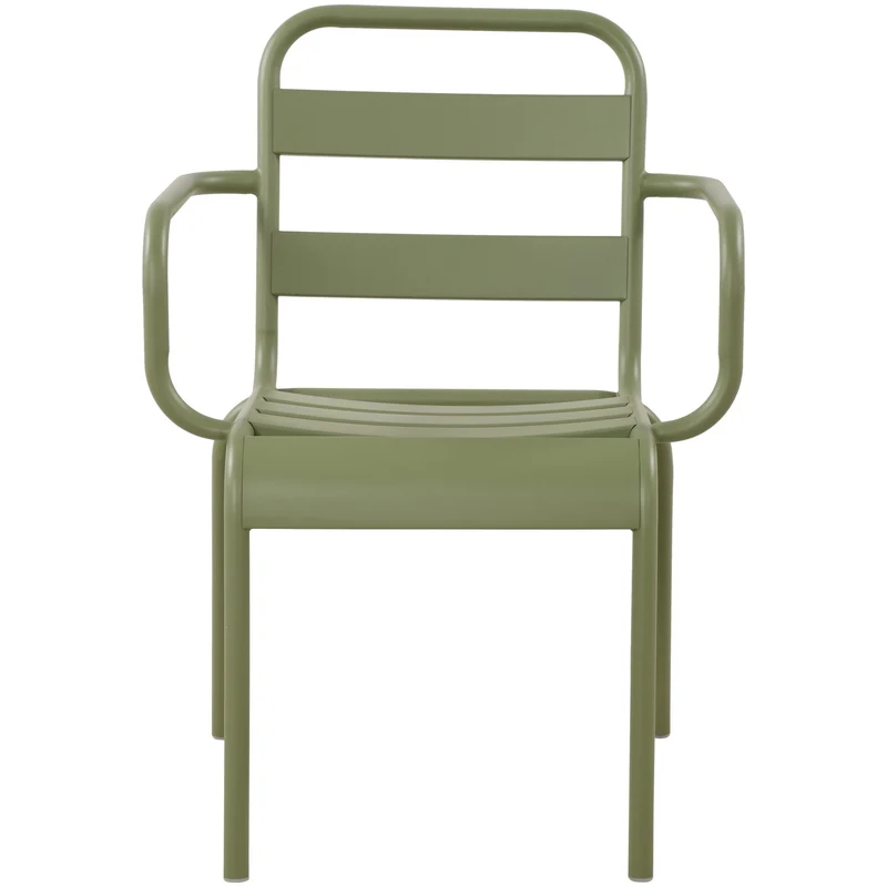 Silla de jardín de metal con brazos Oriol