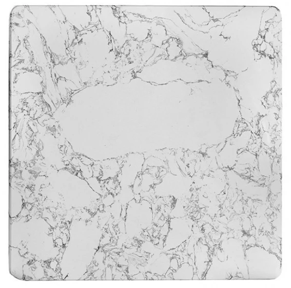 Mesa de bar Base hostelería 3 y tablero mármol cuadrado 60x60 cm