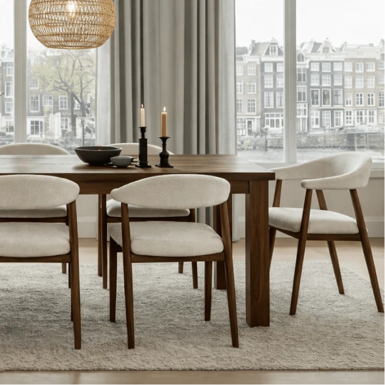 Pack 4 Silla de comedor nórdica Aren