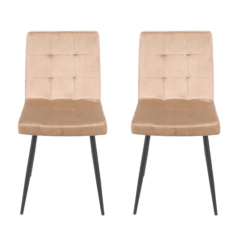 Pack 2 Sillas comedor terciopelo Mirlo