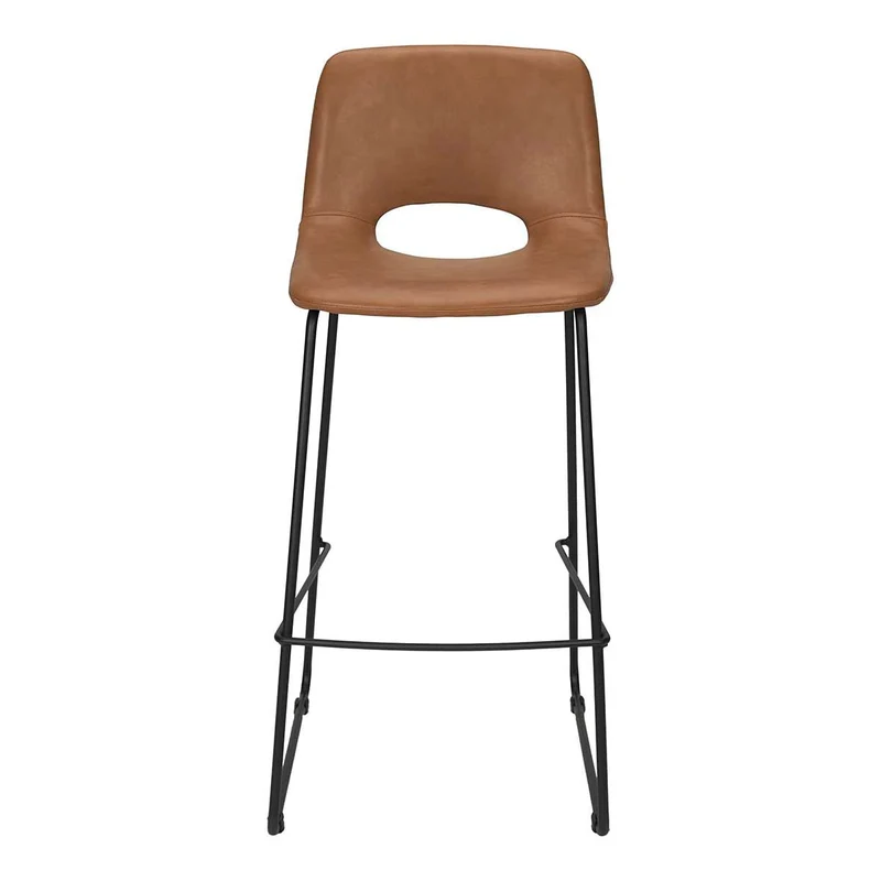 Taburete de bar semipiel H75cms Lewis
