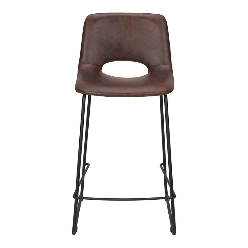 Taburete de bar semipiel H65cms Lewis