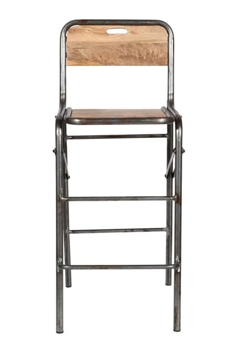 Pack 4 Taburetes de bar industrial plegable Inda