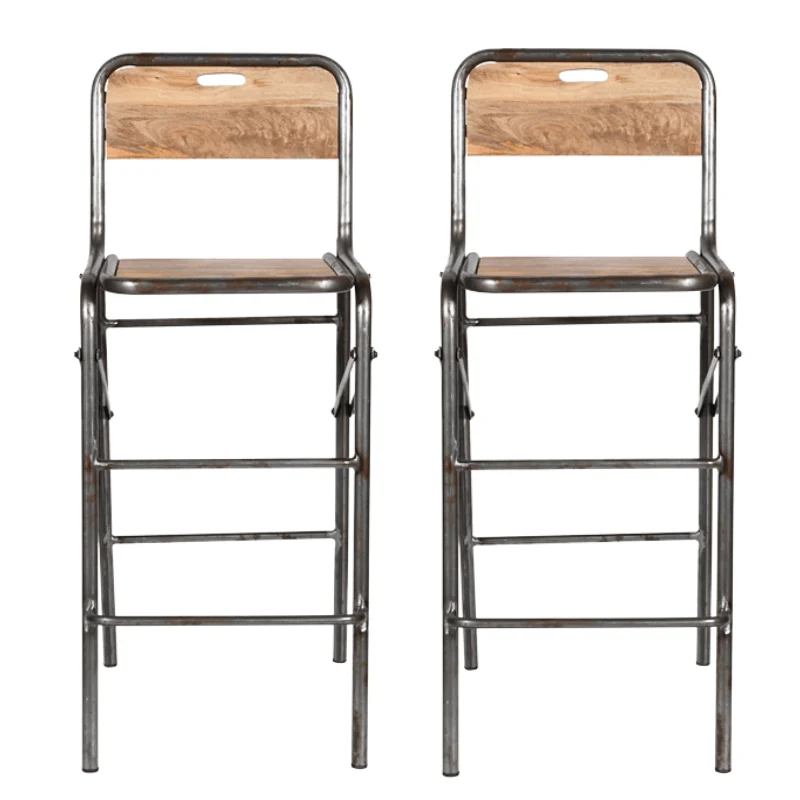 Pack 2 Taburetes de bar industrial plegable Inda