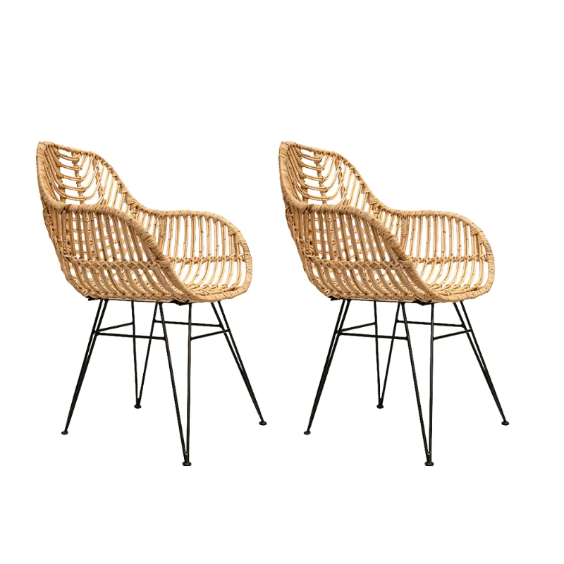 Pack 2 Sillon comedor de ratán Lionel natural