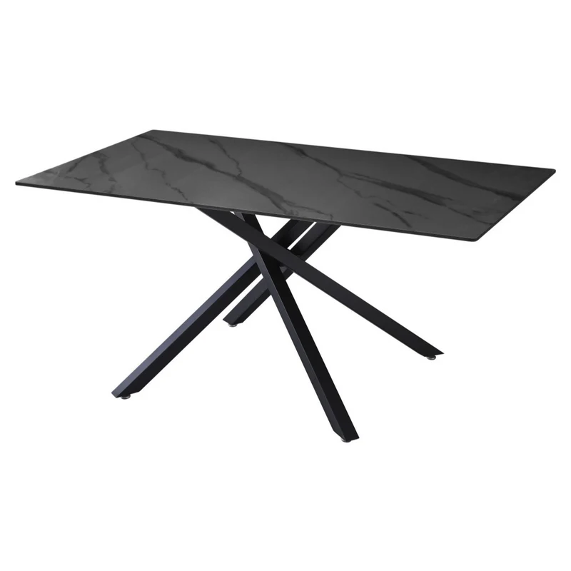 Tavolo Astor Rettangolare con Piano in Gres Effetto Marmo