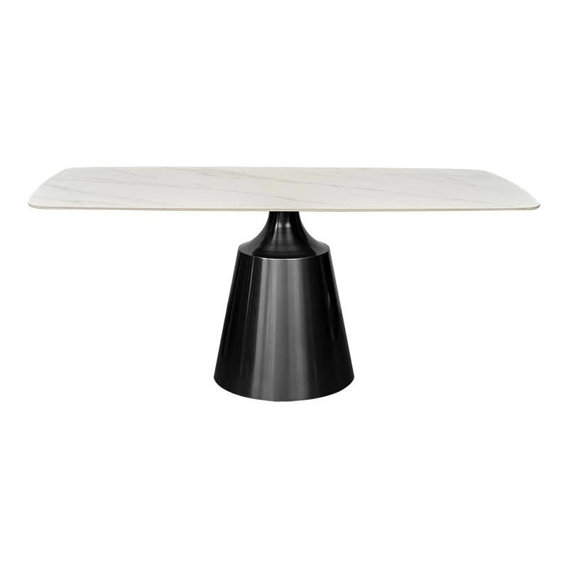Mesa de comedor rectangular 180x90 Onix gris grafito piedra sinterizada