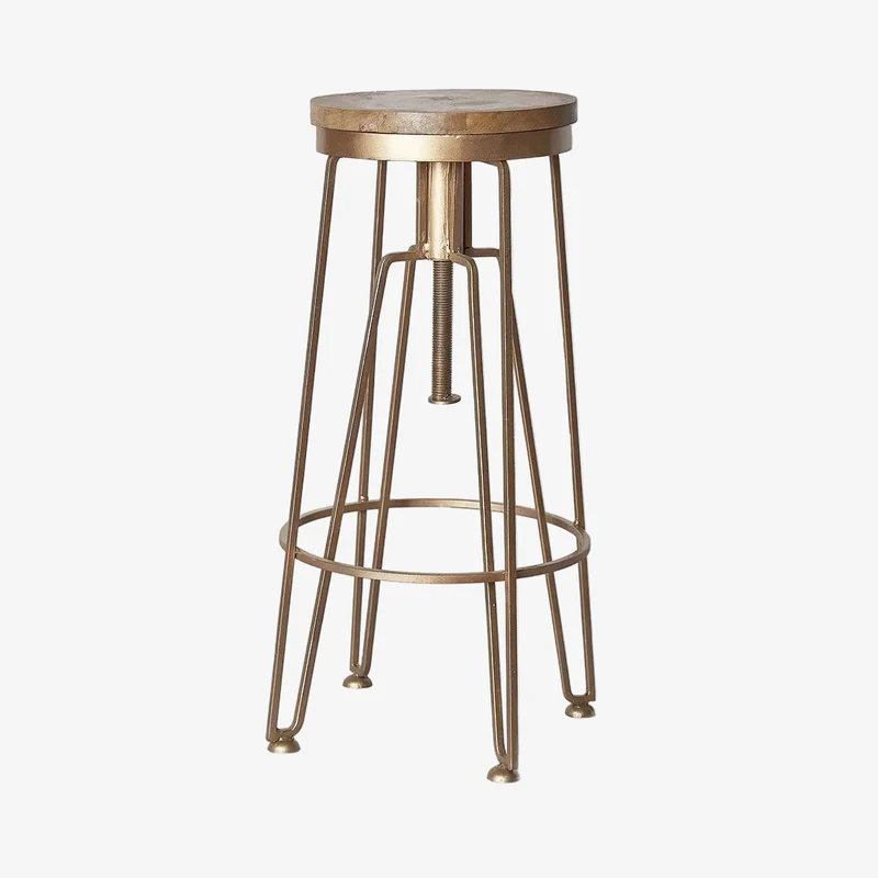 Taburete de bar acero vintage dorado Verin