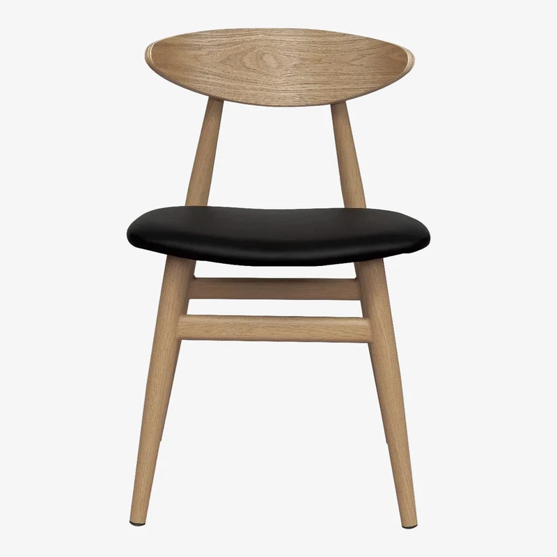 Silla de comedor estilo danés natural Dalma