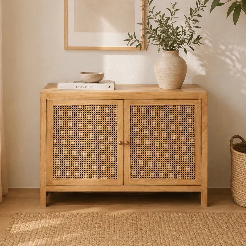 Aparador de madera de mango natural Kross 116x84x46cm