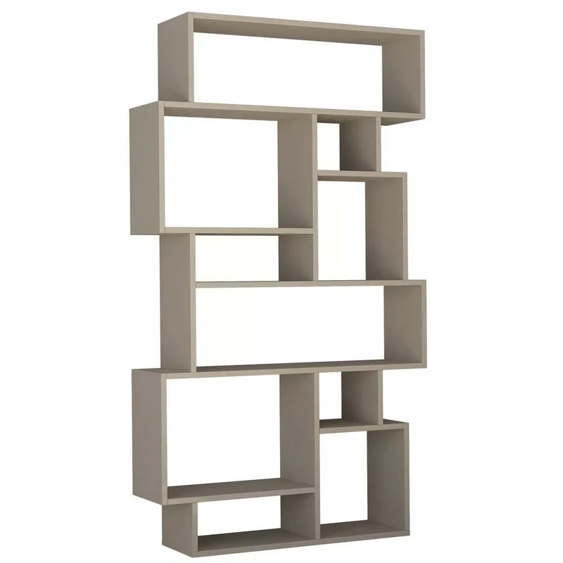 Libreria Design Moderna Scaffale 8 Ripiani 168x96x25cm Casa Ufficio Tortora