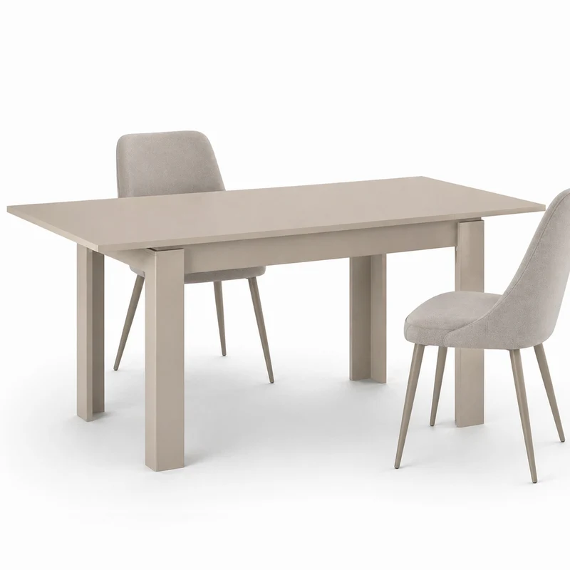 Tavolo da Pranzo 120x80 Allungabile fino a 170 cm Rettangolare in Legno Sabbia