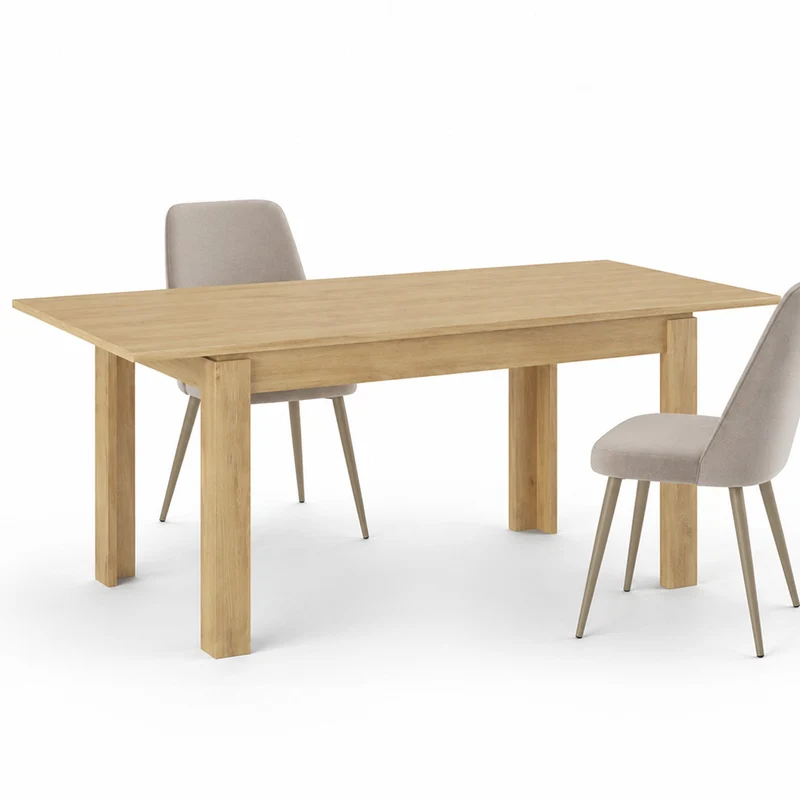 Tavolo da Pranzo 120x80 Allungabile fino a 170 cm Rettangolare in Legno Quercia