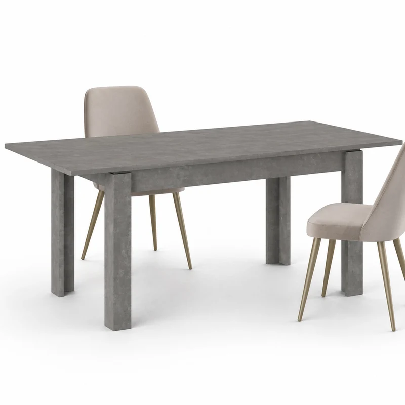Tavolo da Pranzo 120x80 Allungabile fino a 170 cm Rettangolare in Legno Grigio