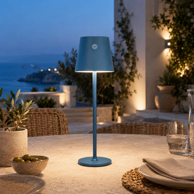 Lampada da tavolo solare LED con luce regolabile - blue