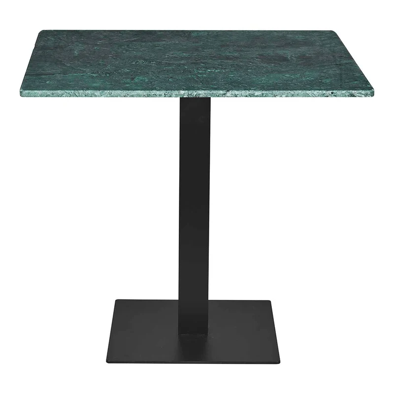 Mesa de bar cuadrada mármol verde de 70x70 Lisboa
