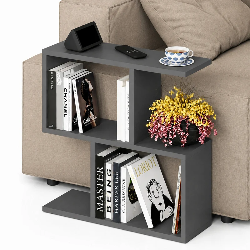 Tavolino da Caffè Antracite Tavolo S Divano Soggiorno Design Moderno 60x60x19.5cm