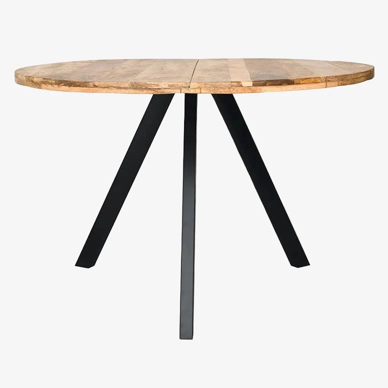 Mesa de comedor vintage madera 120Ø Truman