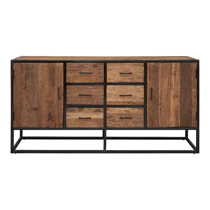 Aparador de madera de mango y acero Dakota