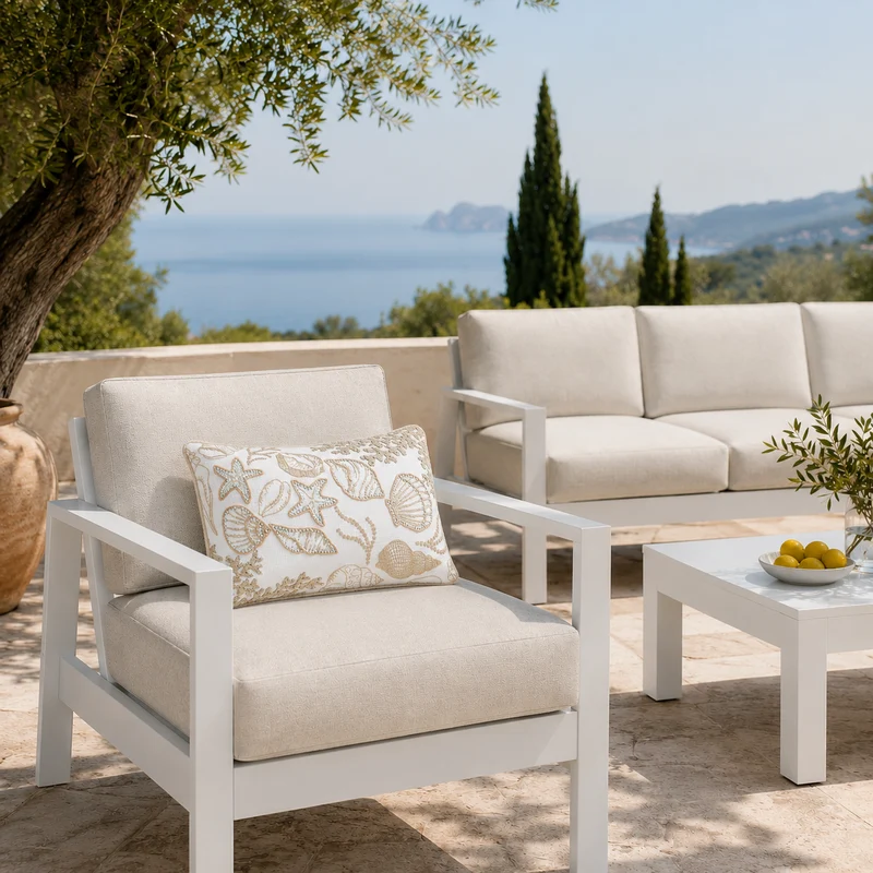 Cuscino Barbade bianco 35x50cm