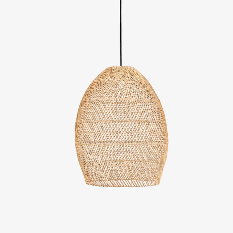 Lámpara de techo mimbre natural trenzada Claudine D.70