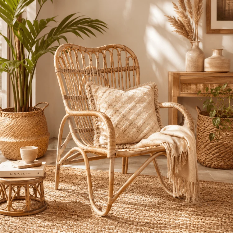 Sillón de bambú y ratán Camila