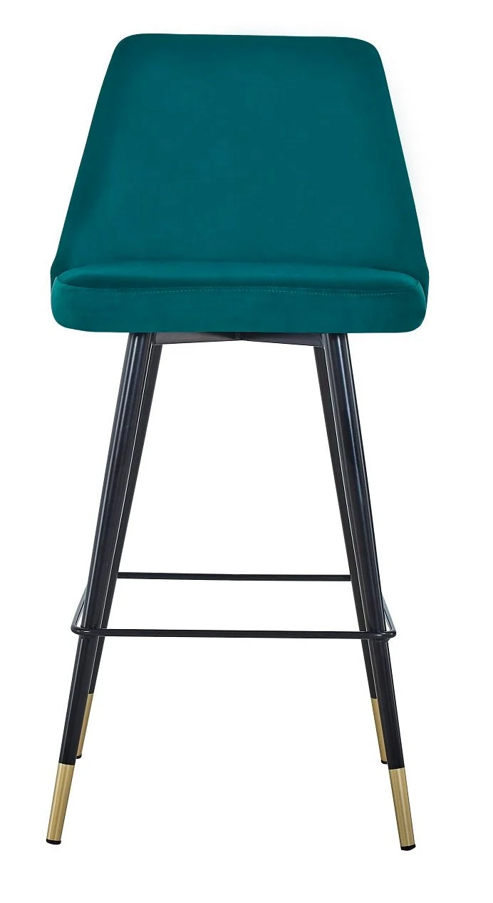 Taburete de bar Richmond terciopelo verde H75 cms
