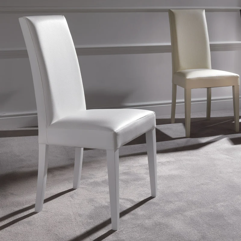 Vertigo Slim - Set da 2 Sedia moderna imbottita da salotto in ecopelle cm 46x56x99h - vari colori