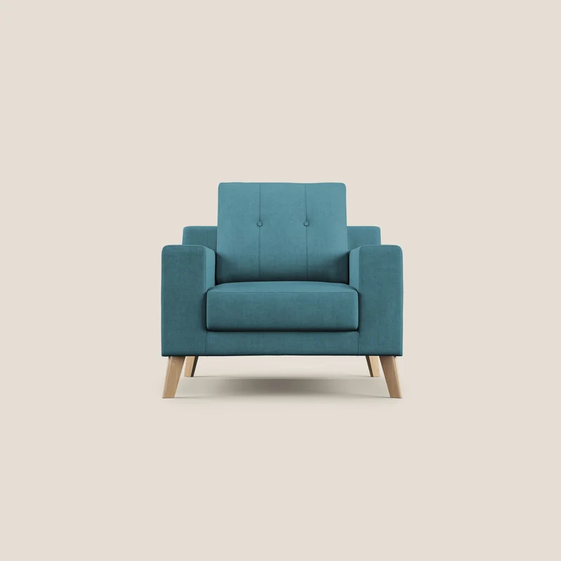 Danish poltroncina in tessuto morbido impermeabile T02 azzurro