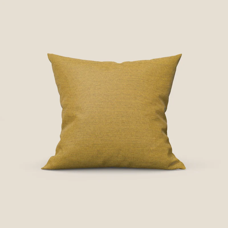 Tobago cuscino disponibile in diversi colori realizzato in tessuto fiammato simil cotone impermeabile T19 giallo