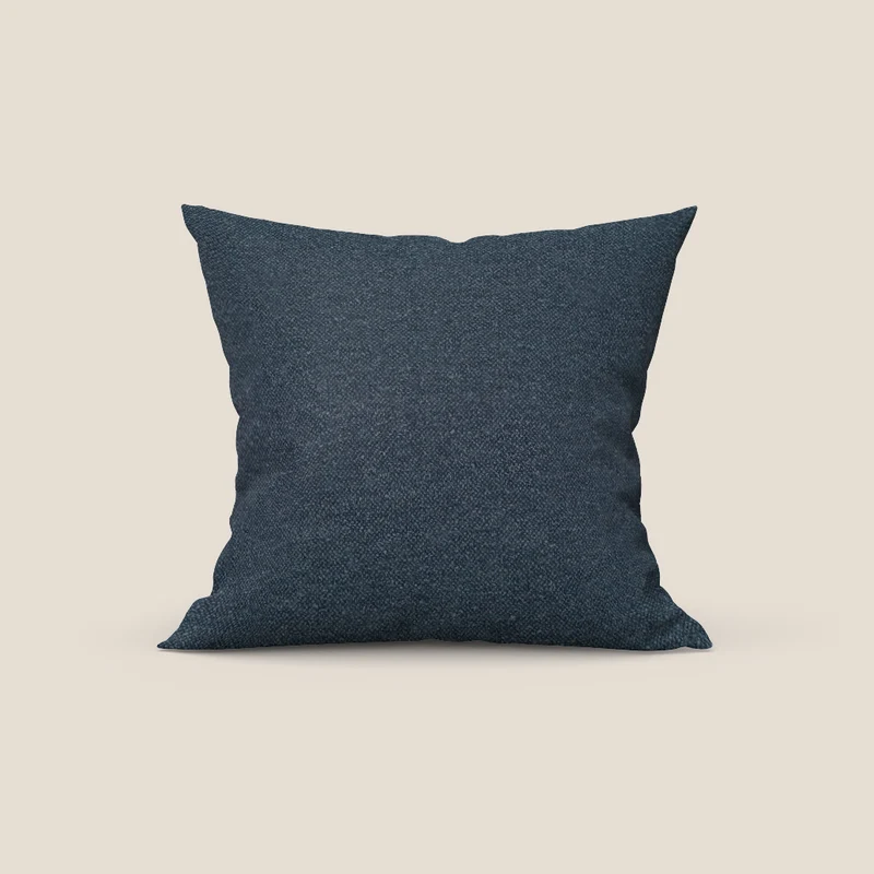 Dalt cuscino disponibile in diversi colori realizzato in bouclé morbido impermeabile T07 blu