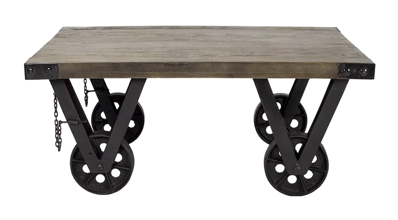 Mesa de centro Industrial con ruedas