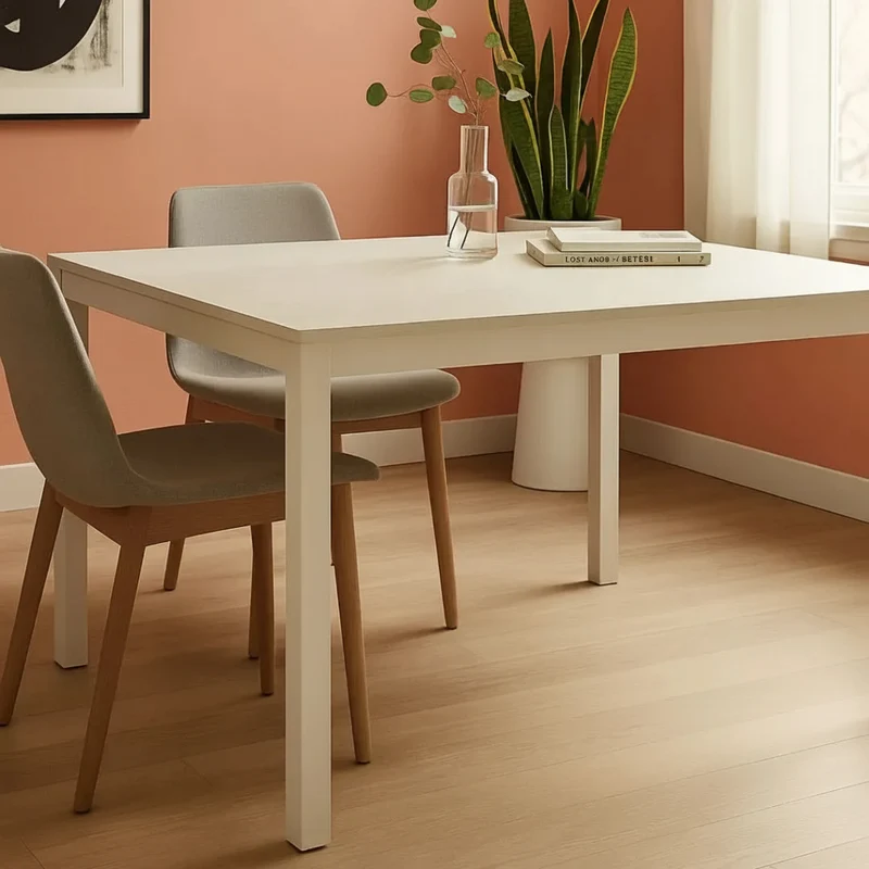 Tavolo Allungabile in Nobilitato e Gambe in Metallo – Stile Contemporaneo – Made in Italy – 160/210×90 cm – H 76 cm
