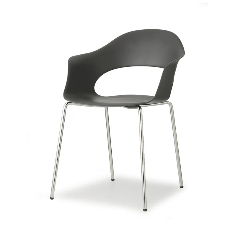 Poltroncina Lady B Telaio a 4 Gambe (eff. Cromato, Nichel Nero Lucido, Ottone Satinato) in Acciaio Tecnopolimero – Scab Design