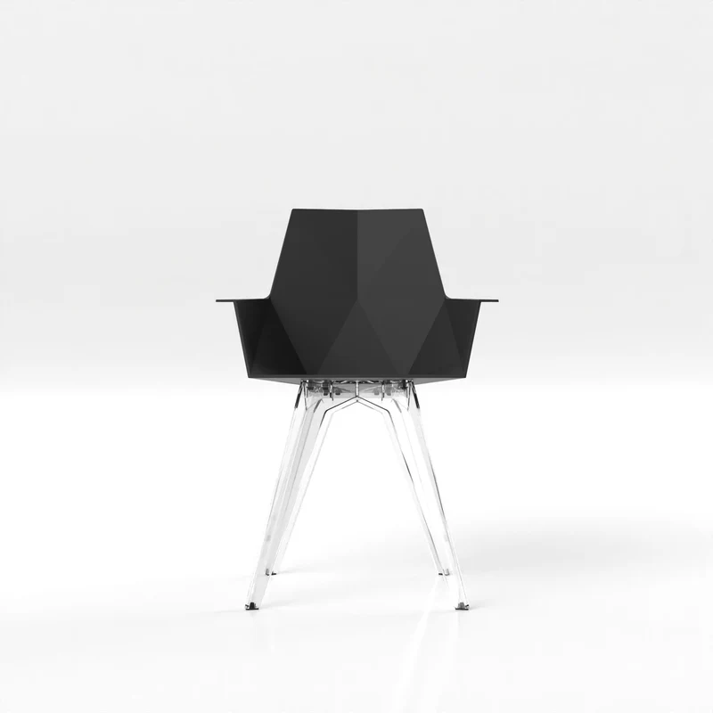 FAZ Silla con Brazos Patas Transparentes