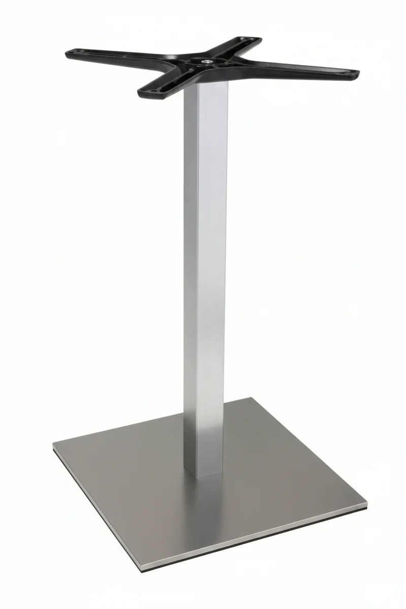base tavolo satinato per piano tavolo max 80x80 o 90x90