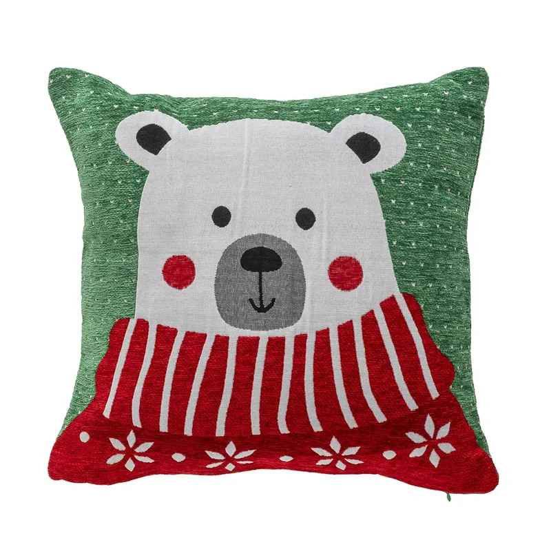 Cuscino Jacquard 40x40 cm Nevada Sierra Sugar Bear Green