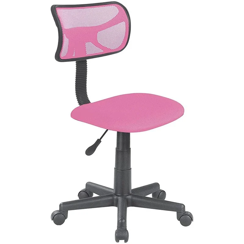 Sedia da Scrivania Cameretta Ufficio Girevole Comoda Traspirante Colore Rosa