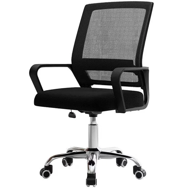 Sedia da Ufficio Ergonomica Poltrona per Scrivania con Base Cromata e 4 Ruote
