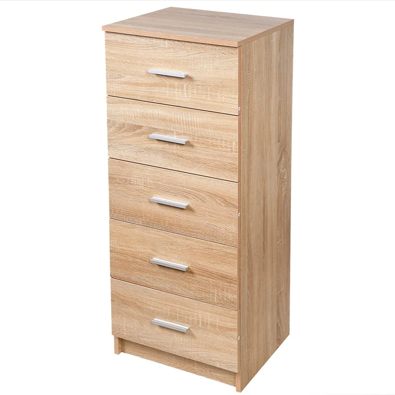 Mobile Cassettiera Mobiletto 5 Cassetti in Legno Design Moderno Querci 35x41x108