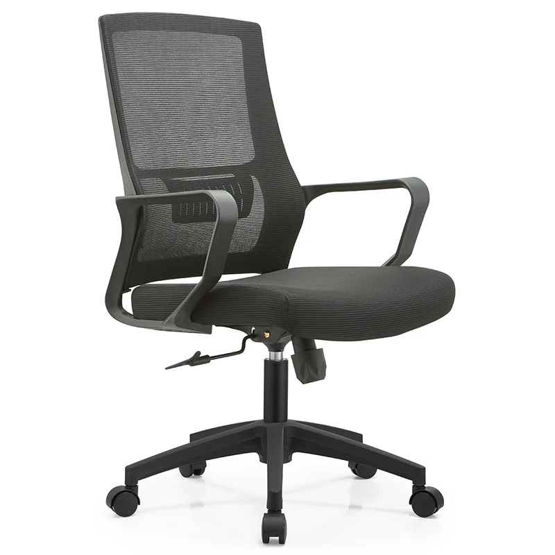 Sedia da Ufficio Nero Poltrona da Scrivania Studio Cameretta Altezza Regolabile