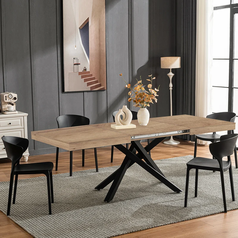 Tavolo da Pranzo Cucina Allungabile Estensibile 90 x 140 fino a 220 cm Quercia