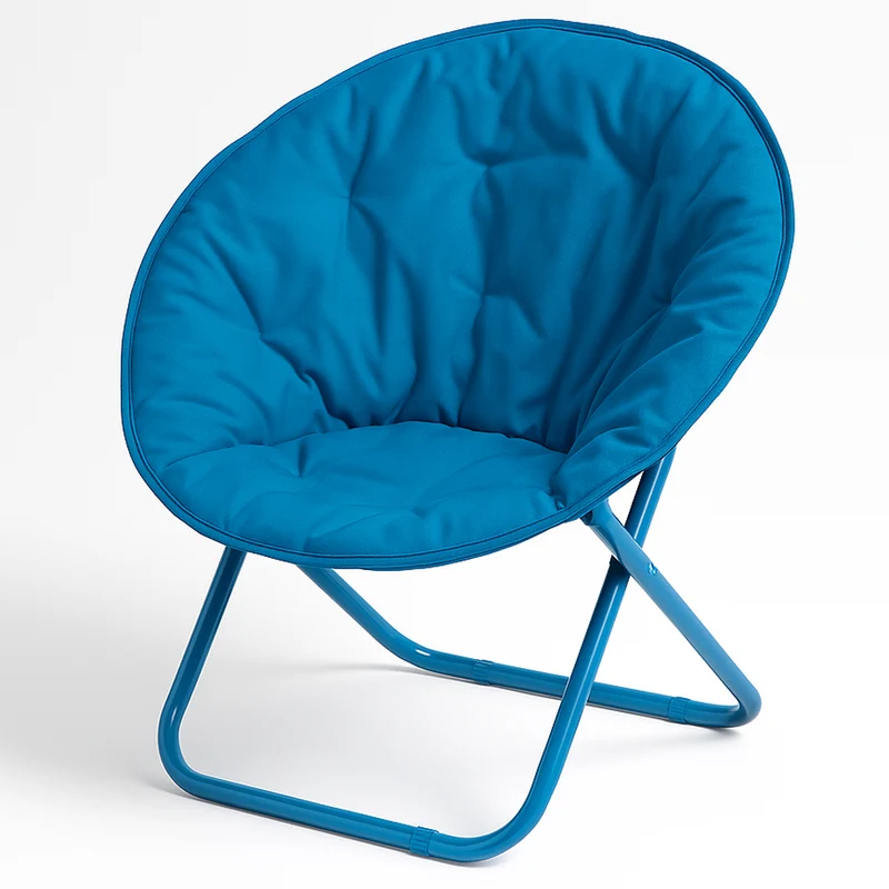 Sedia Pieghevole Moon Regista Poltrona Relax Ergonomica Blu Salvaspazio 60x78cm