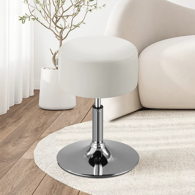 Sgabello Make Up Toeletta Seduta Comoda Sgabellino Rotante Bianco Portata 130kg