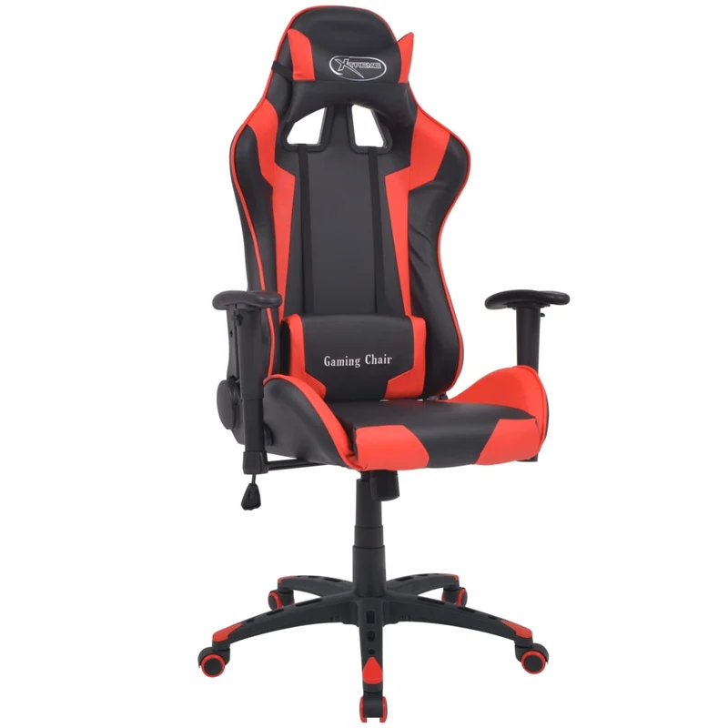 Sedia Ufficio Cameretta Stile Racing Reclinabile in Pelle Sintetica Rossa