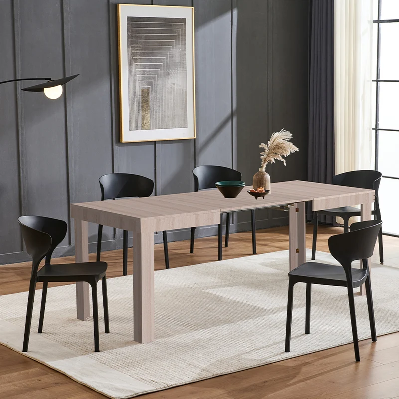 Tavolo da Pranzo Allungabile Fino a 6 Posti 120-200cm Olmo Cucina Estensibile