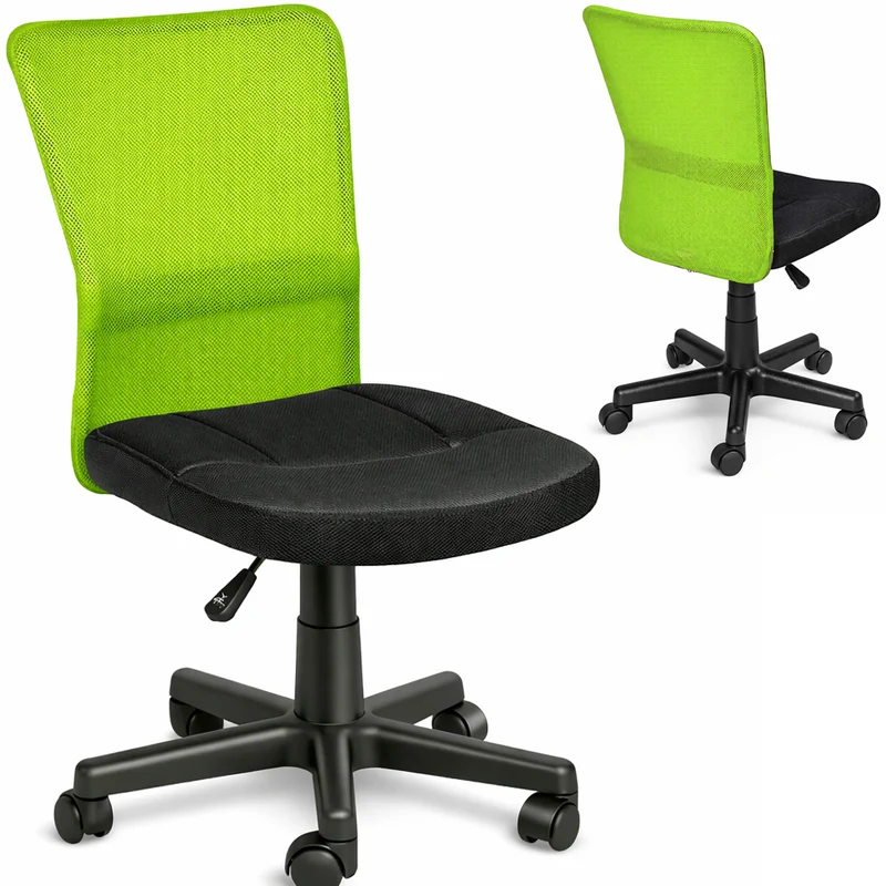 Sedia Scrivania Ufficio Cameretta Girevole Tessuto Rete Altezza Regolabile Verde