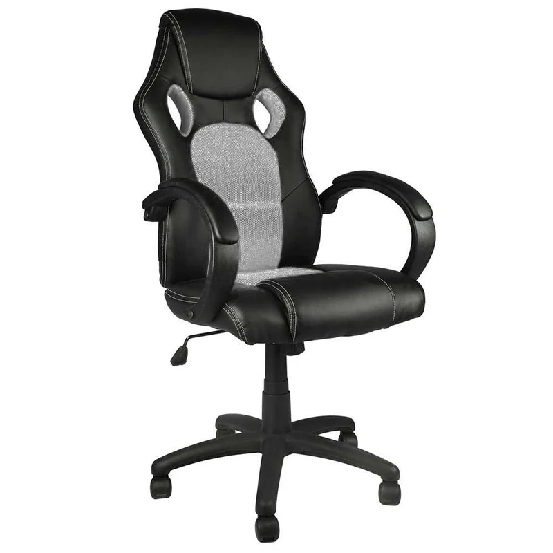Sedia Poltrona Da Ufficio Direzionale Ruote Girevoli Sportiva Racer Gaming Grey