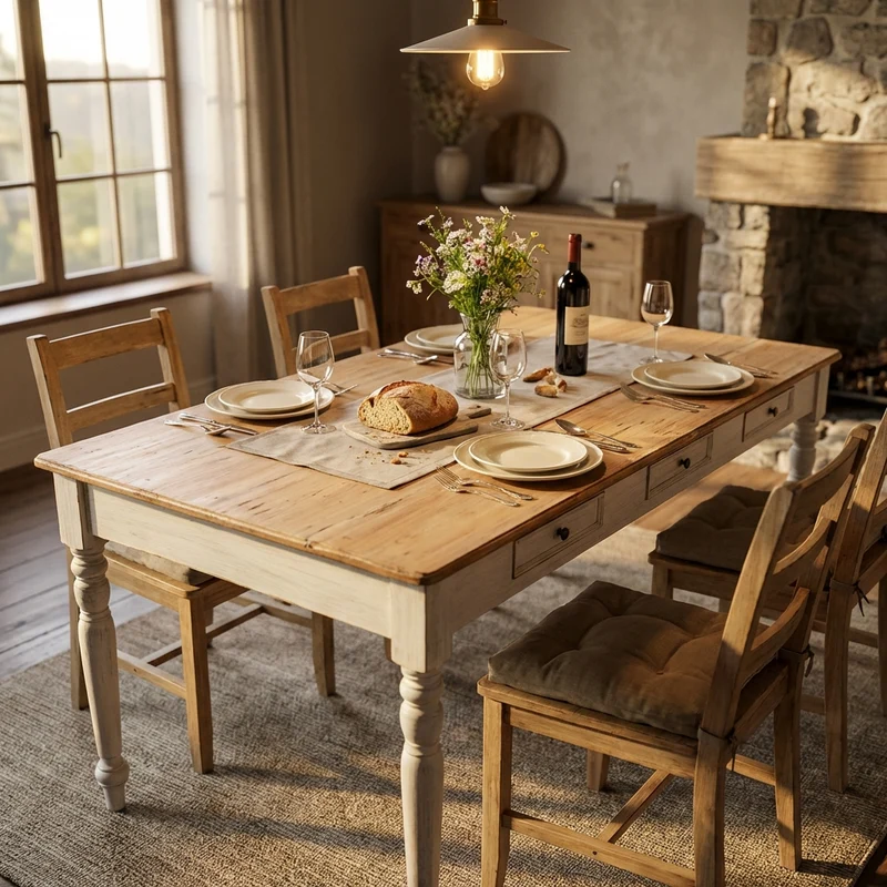Tavolo da pranzo in legno 180x90 - SELKET