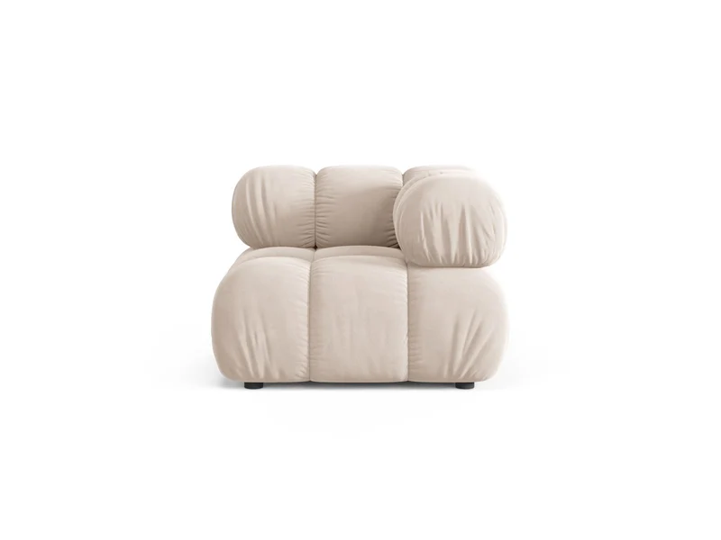 Modulo Angolare in Velluto, "Bellis", 1 Posto, 94x94x70